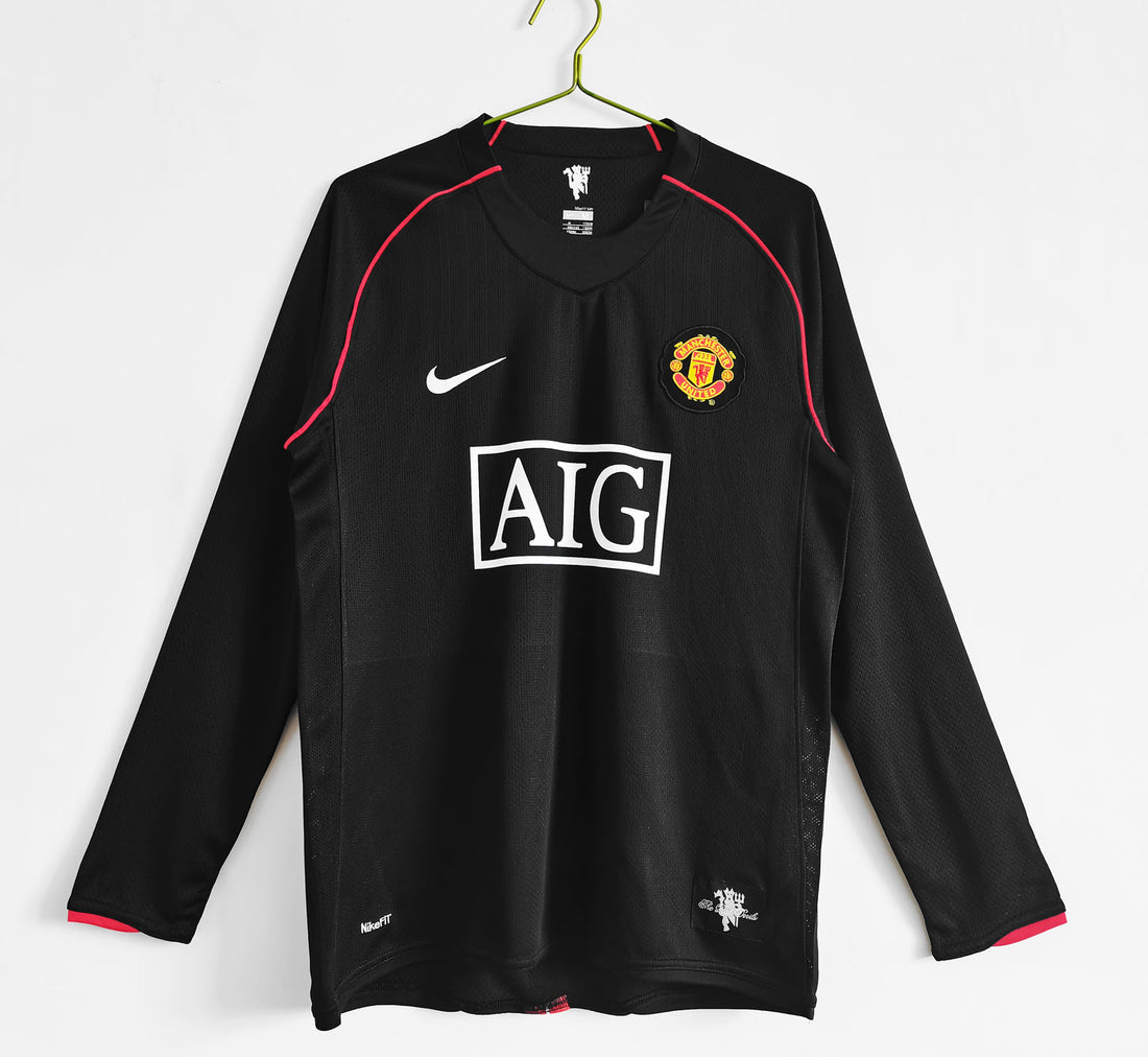 2007/2008 Retro Manchester United Long Sleeve Third Away Soccer Jersey