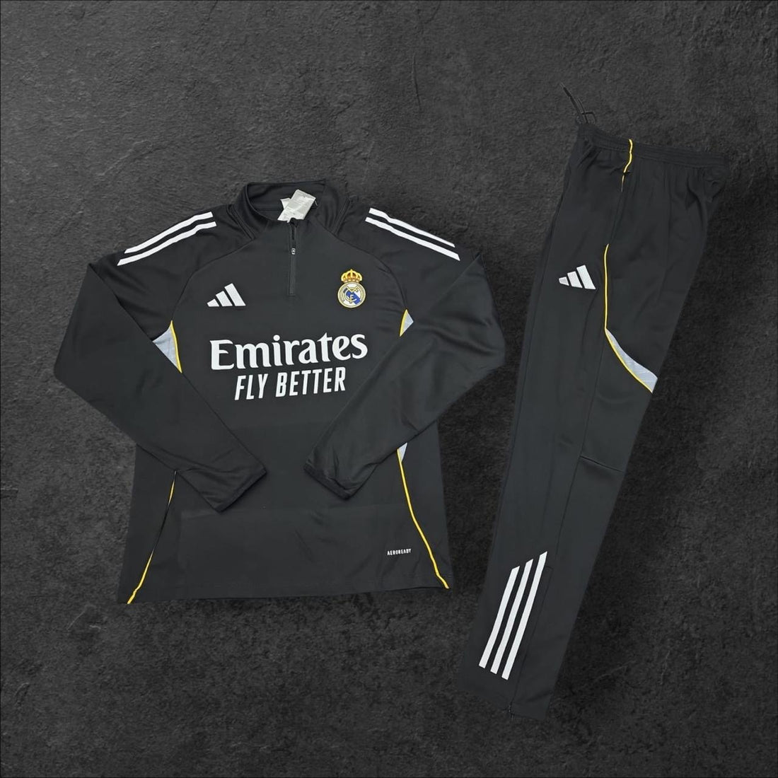 Real Madrid Black Gold Tracksuit