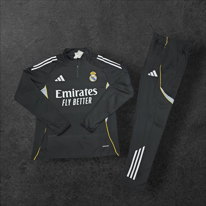 Real Madrid Black Gold Tracksuit